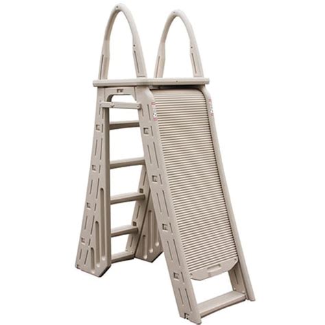 Above Ground Safety Pool Ladder With Roll-Guard