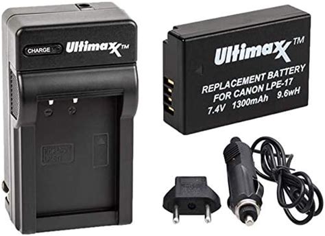 Amazon Ultimaxx LP E17 Battery And Battery Charger For Canon EOS