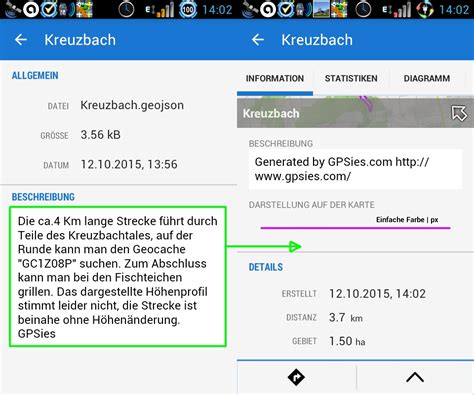 GPSies additional track description | Locus Map - help desk