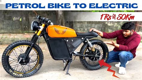 Petrol Bike Converted To Electric In Rs Km Range Atelier