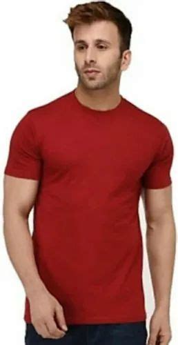 Cotton Half Sleeve Men Round Neck Plain T Shirt At Rs In Indore