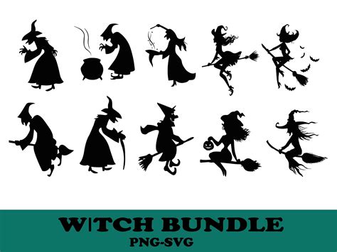 Witch Svg Bundle Witchcraft Svg Broomstick Svg Mystical S Inspire