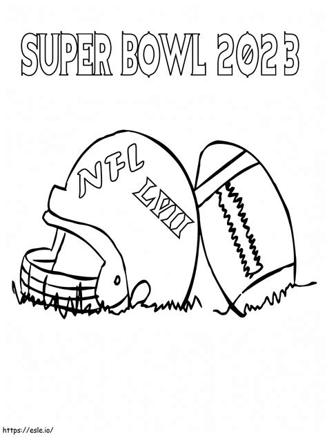 Nfl 2023 Helmet And Ball coloring page