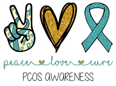 Pcos Awareness Ribbon PNG INSTANT DOWNLOAD Cut File Silhouette | Etsy