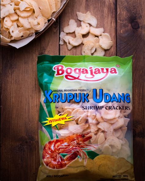 Krupuk Udang Hijau Mentah 500 Gram Pot Oval Kecil Bogajaya