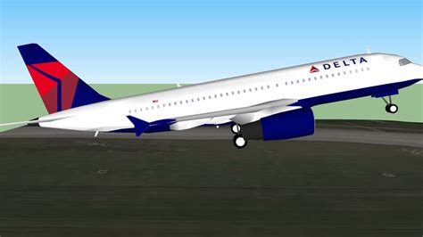 Delta Air Lines Airbus A320 Takeoff from Cincinnati, USA. | 3D Warehouse