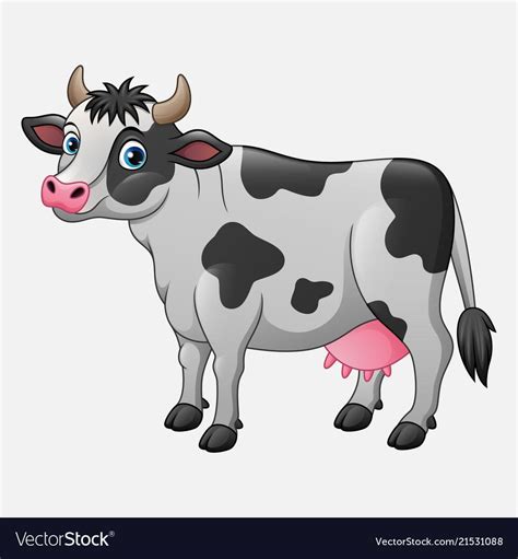 Illustration Of Cute Cow Cartoon Download A Free Preview Or High