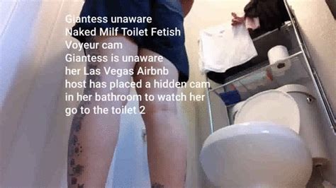 Giantess Unaware Naked Milf Toilet Fetish Voyeur Cam Giantess Is