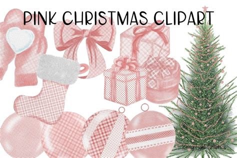 Pink Christmas Clipart Graphic By Kelly Light Graphics · Creative Fabrica