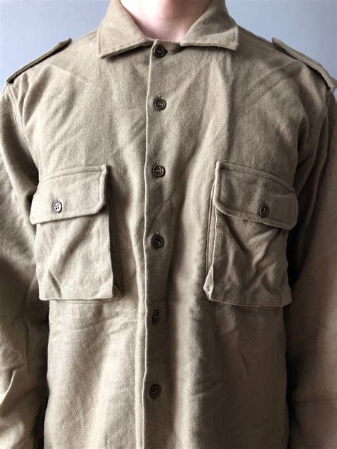 Us Army Shirt Ww2 Shirt Us Army Wool Shirt M37 Service Shirt Etsy