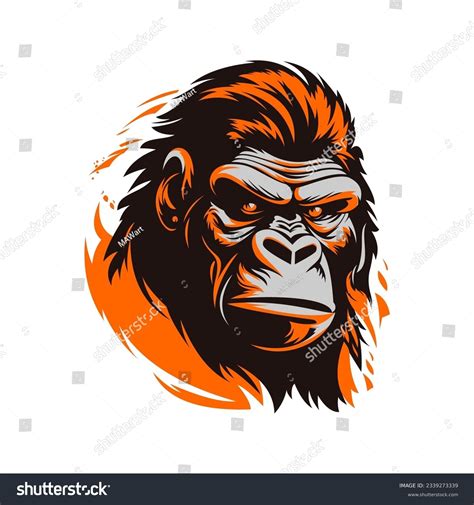 19 200 Gorilla Head Vector Stock Vectors And Vector Art Shutterstock