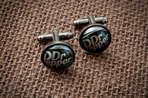 Dr Pepper Vintage Bottle Cap Cufflinks Unique Gift for