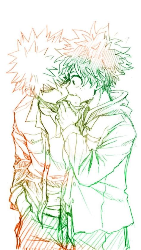 Bakudeku Ship💚🧡 Coloring Bnha