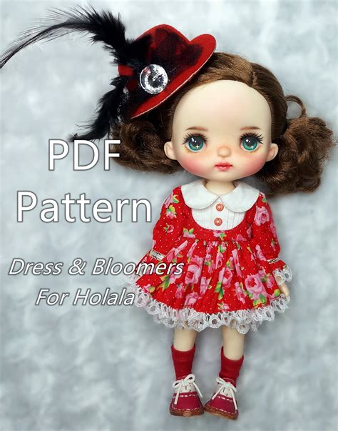 Pdf Sewing Patterns For Holala Dolls Dress With Bloomers H03 Etsy