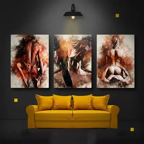 EROTIC SEX POSTER Print Sensual Abstract Nude Wall Art Set Of 3 3 99