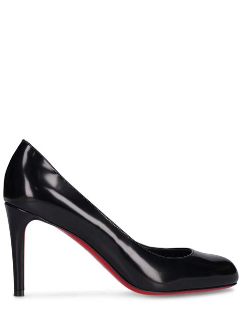 Christian Louboutin 85mm Pumppie Leather Pumps Black Editorialist