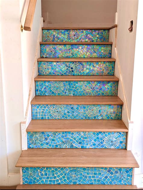 One Color Mosaic Stair Risers - Etsy