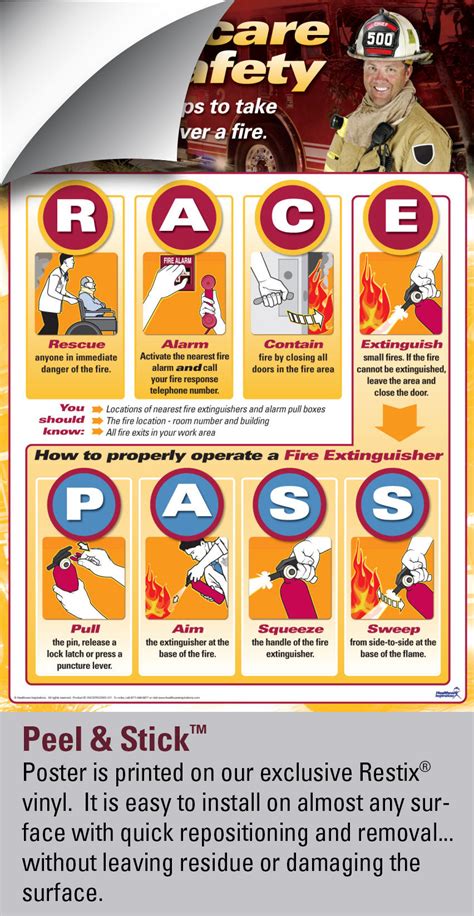 Race Pass Fire Safety Poster W Racepassp 319 Healthcare