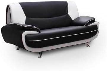 Mobilier Deco Muza Canap Design Places En Simili Cuir Noir Et