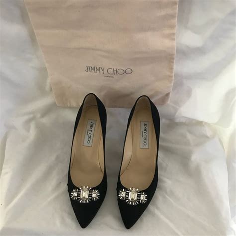 Jimmy Choo Shoes Authentic Jimmy Choo Low Heels With Jewels Bow