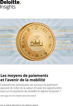 Les moyens de paiements et l avenir de la mobilité Comment les