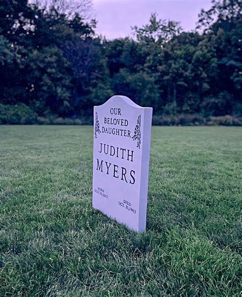 Judith Myers Halloween Tombstone Custom Handmade Gravestone Etsy