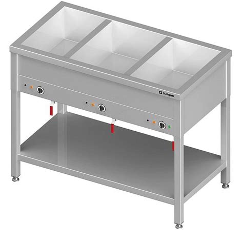 Stalgast Bain Marie Standgerät mit separaten Becken für 2x GN1