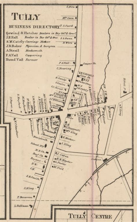 Tully Village New York 1859 Old Town Map Custom Print Onondaga Co