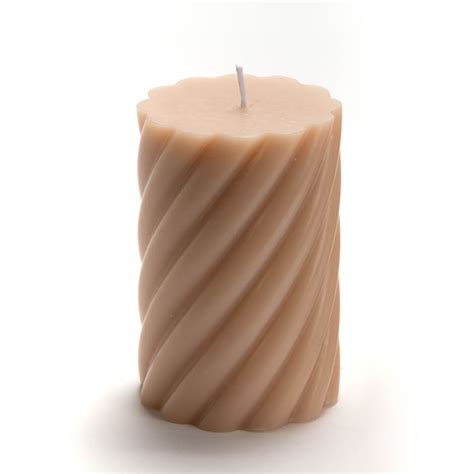 Bougie torsade petit modèle nude lot de 6 Couleur beige Amadeus La Redoute