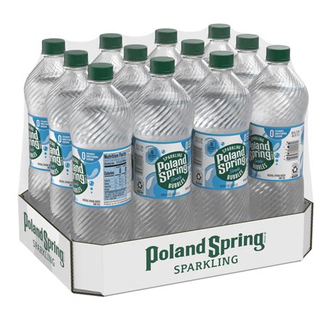 Poland Spring® Unflavored Sparkling Water | 1 Liter 12-Pack| ReadyRefresh