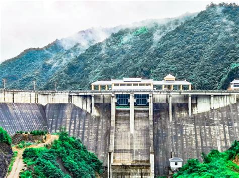 中国电力建设集团 水电建设 福建浦城王家洲水库大坝下闸蓄水