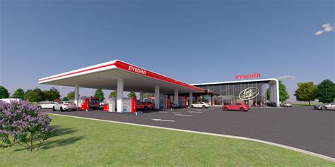 The official opening of the LUKOIL gas station on the Leningradskoye ...