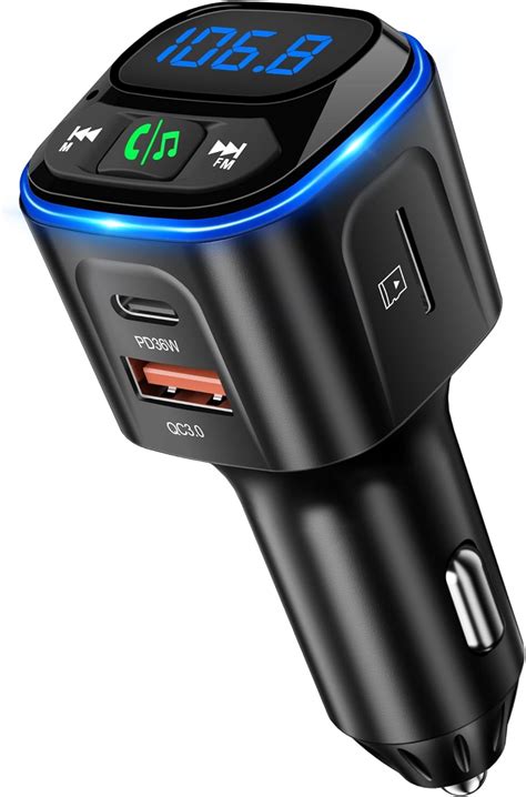 Amazon Sonru Bluetooth Fm Transmitter Car Adapter Pd W