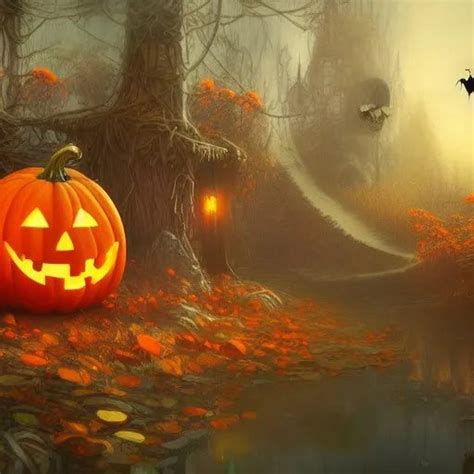 Halloween Digital Art Background - Etsy