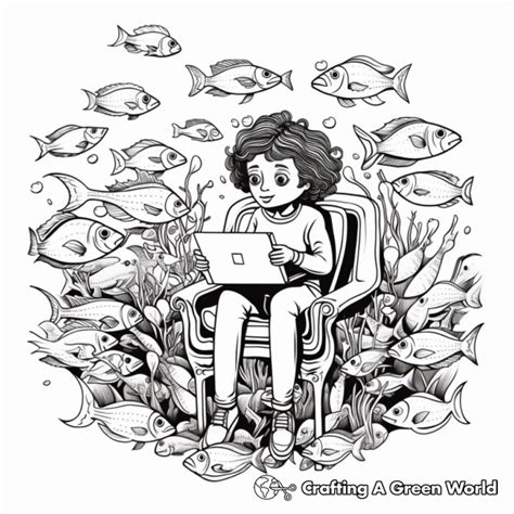 School Of Fish Coloring Pages - Free & Printable!