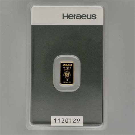 1 Gram Gold 999 Heraeus Sealed With Certificate Catawiki