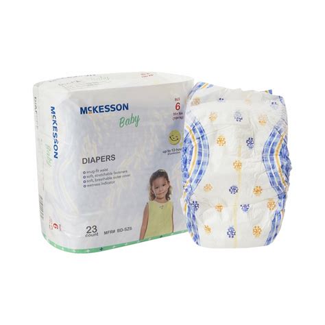 Mckesson Tab Closure Disposable Baby Diapers Moderate Absorbency Size 6