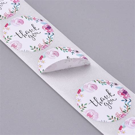 500pcs/roll Bulk Thank You Stickers Floral Variety - Etsy