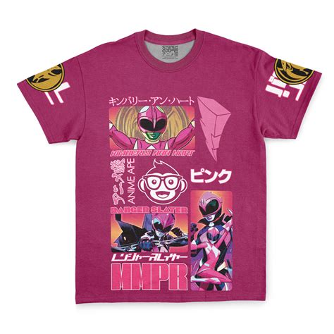 Pink Ranger Mighty Morphin Power Rangers Streetwear T Shirt Otaku