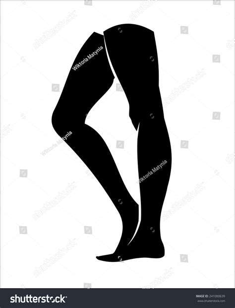 Woman Legs Silhouette Vector Stock Vector Shutterstock