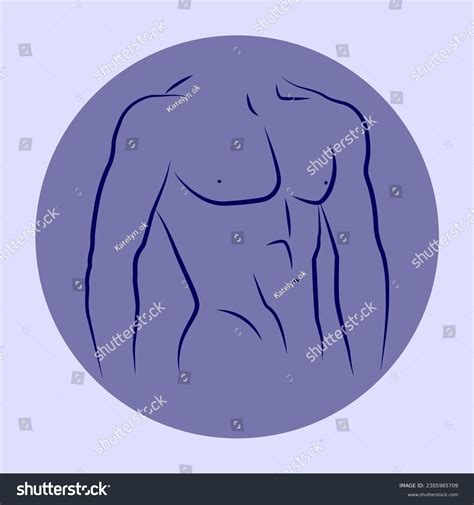 Nude Male Body Circle Logo Vector Stock Vector Royalty Free Shutterstock