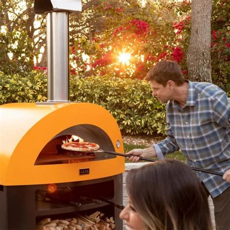 Alfa Moderno Pizze Propane Pizza Oven Wood Natural Gas Fire Yellow