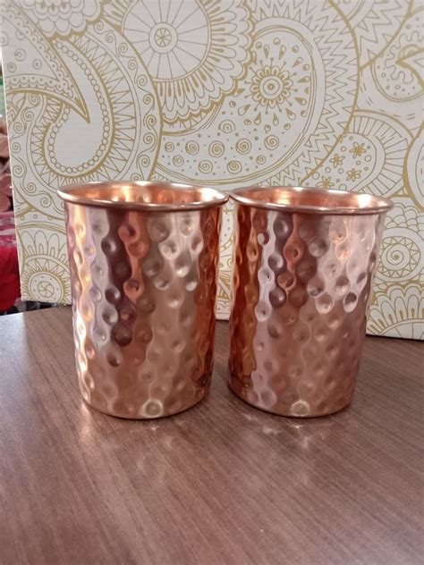 Round Hammered Copper Glass For Home Capacity Ml At Rs Piece