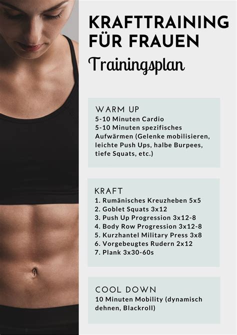 Trainingsplan Fitnessstudio für Frauen Krafttraining für