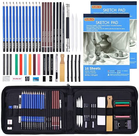 Drawing Pencils Set Shuttle Art 52 Pack Professional Sketch Pencil Set