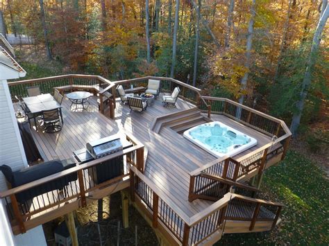 Contemporary Room With Sunken Hot Tub Ridgeview 5 Piece Patio Seating