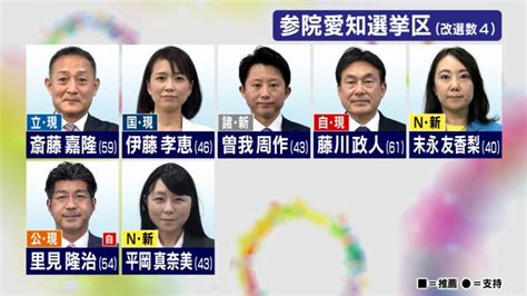 7 10投開票の参院選…改選数4の愛知選挙区には17人が立候補 9の国政政党全てが擁立する乱戦に 東海テレビnews