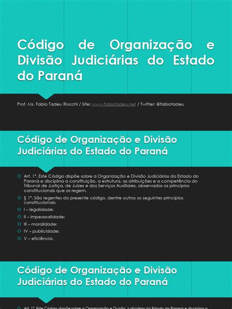 Código De Organização E Divisão Judiciária Do Estado Do Paraná - Código de Organização Judiciária do Paraná | PDF | Juiz de paz | Jurisdição