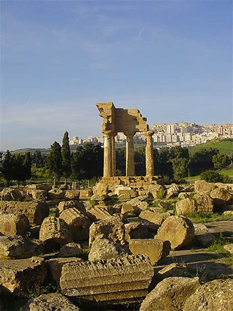 Temple De Castor Et Pollux Temples Vall E Des Temples D Agrigente