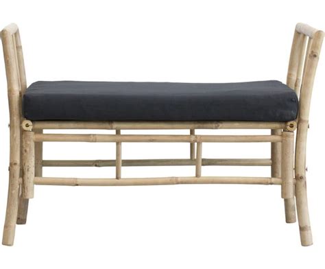 Banc De Jardin Bambou Avec Coussin D Assise Mandisa Westwing